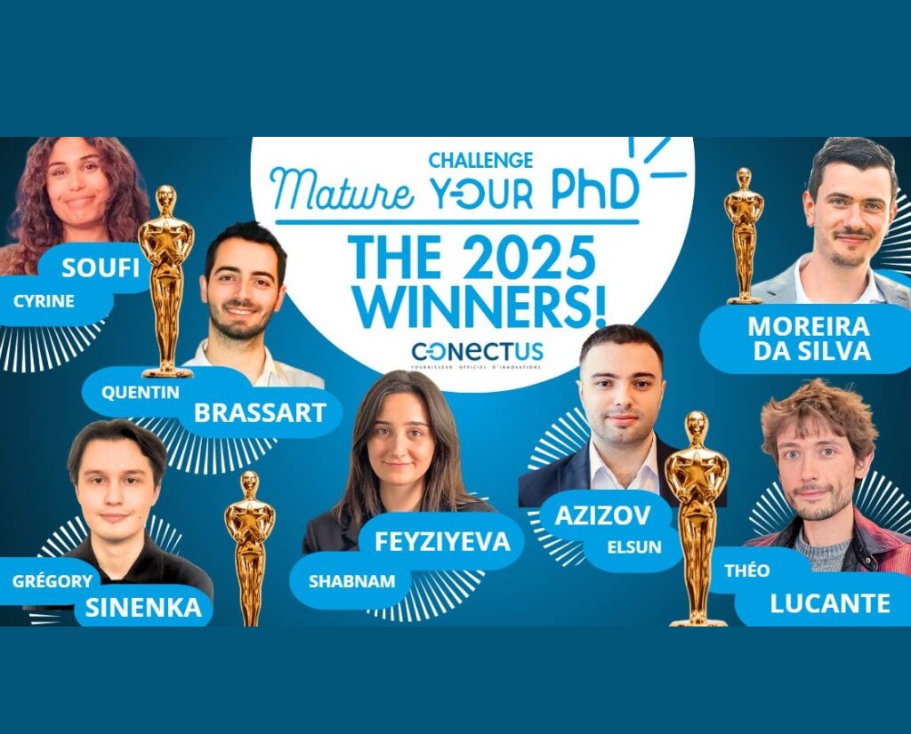 visages des lauréats du Challenge Mature your PhD 2025