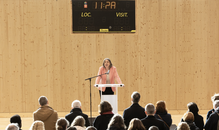 Frédérique Berrod lors de la cérémonie des vœux 2026