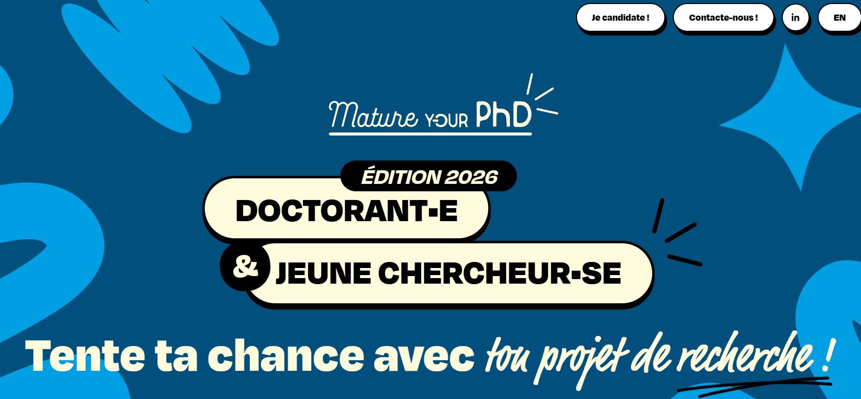 Visuel challenge Mature your PhD 2026